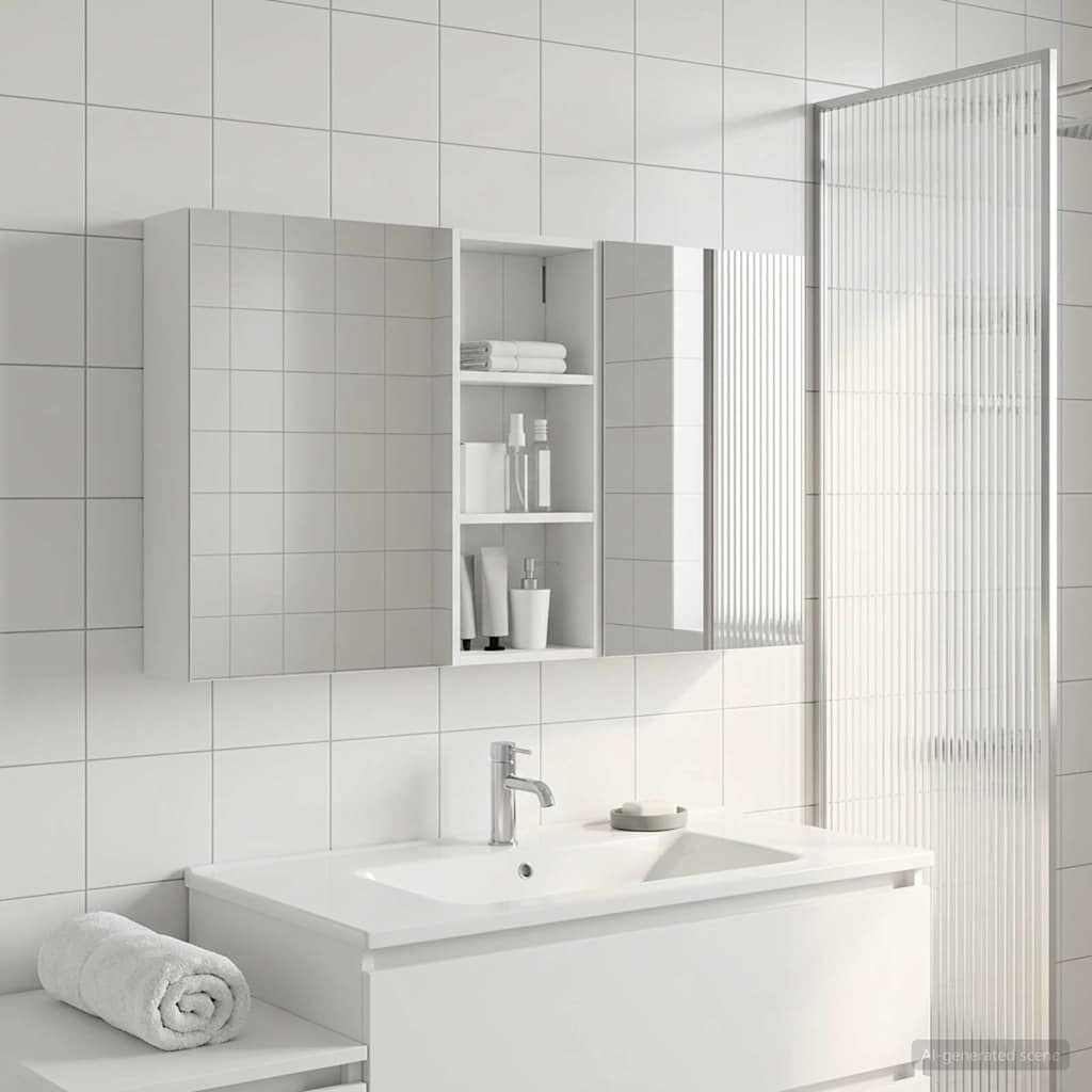 vidaXL Zestaw Szafek Łazienkowych z półką 3 pcs 130 x 14,5 x 70 cm