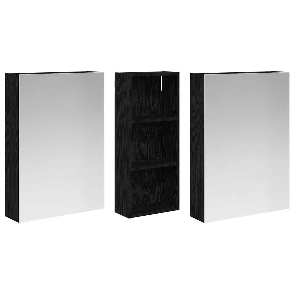 vidaXL Zestaw Szafek Łazienkowych z półką 3 pcs 130 x 14,5 x 70 cm