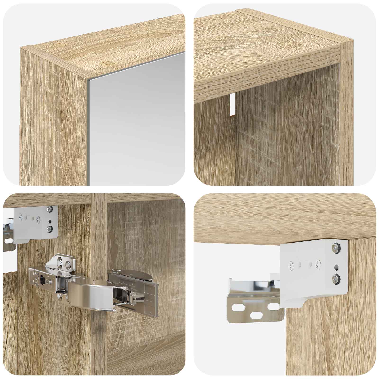 vidaXL Zestaw Szafek Łazienkowych z półką 3 pcs 130 x 14,5 x 70 cm