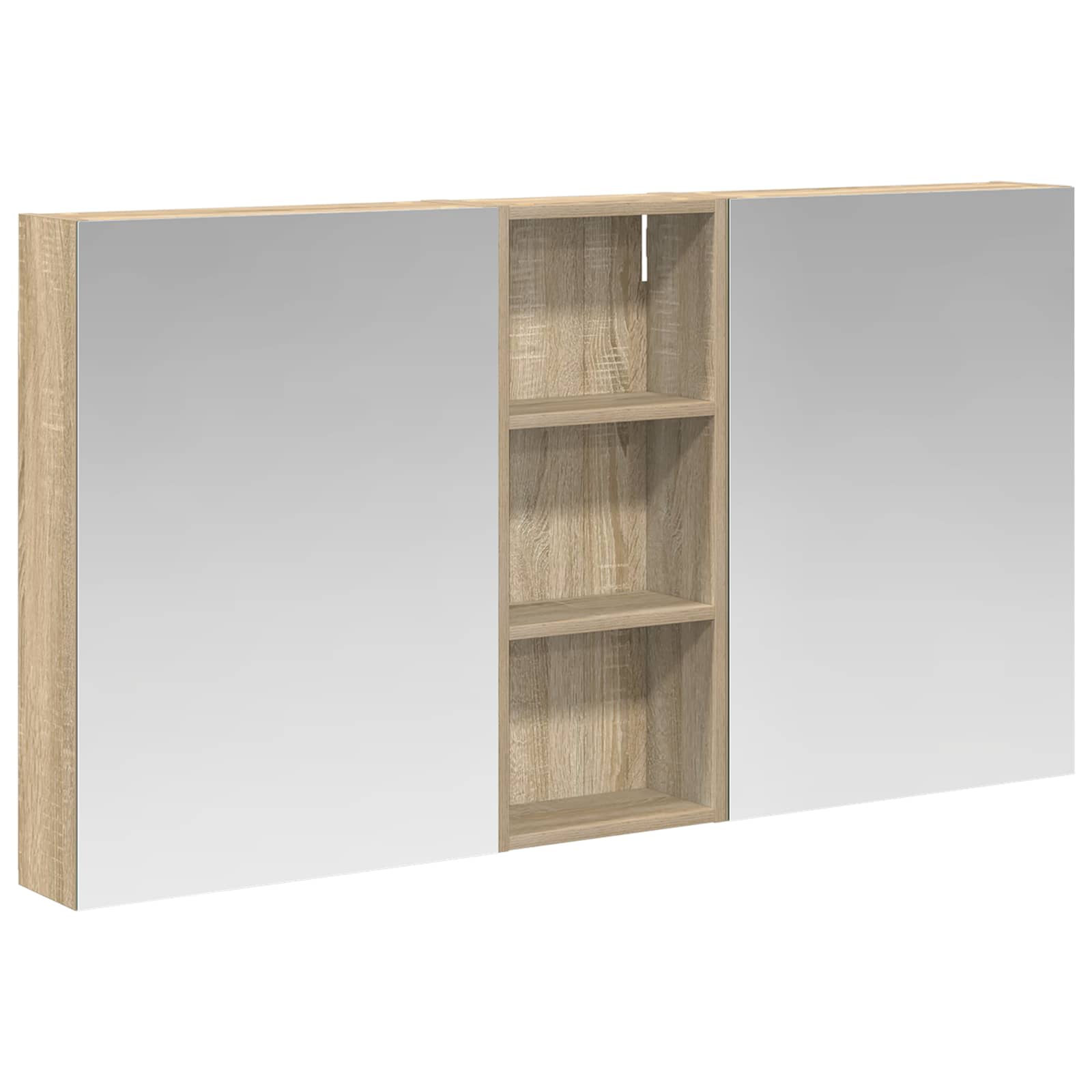 vidaXL Zestaw Szafek Łazienkowych z półką 3 pcs 130 x 14,5 x 70 cm