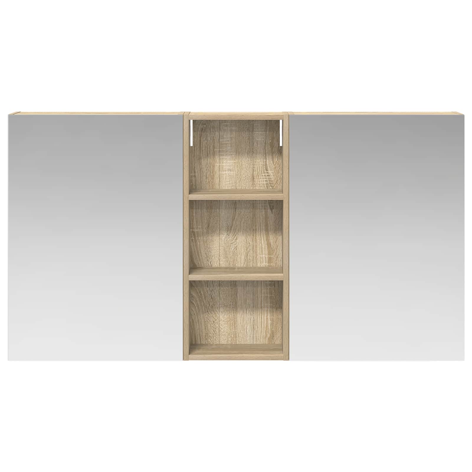 vidaXL Zestaw Szafek Łazienkowych z półką 3 pcs 130 x 14,5 x 70 cm