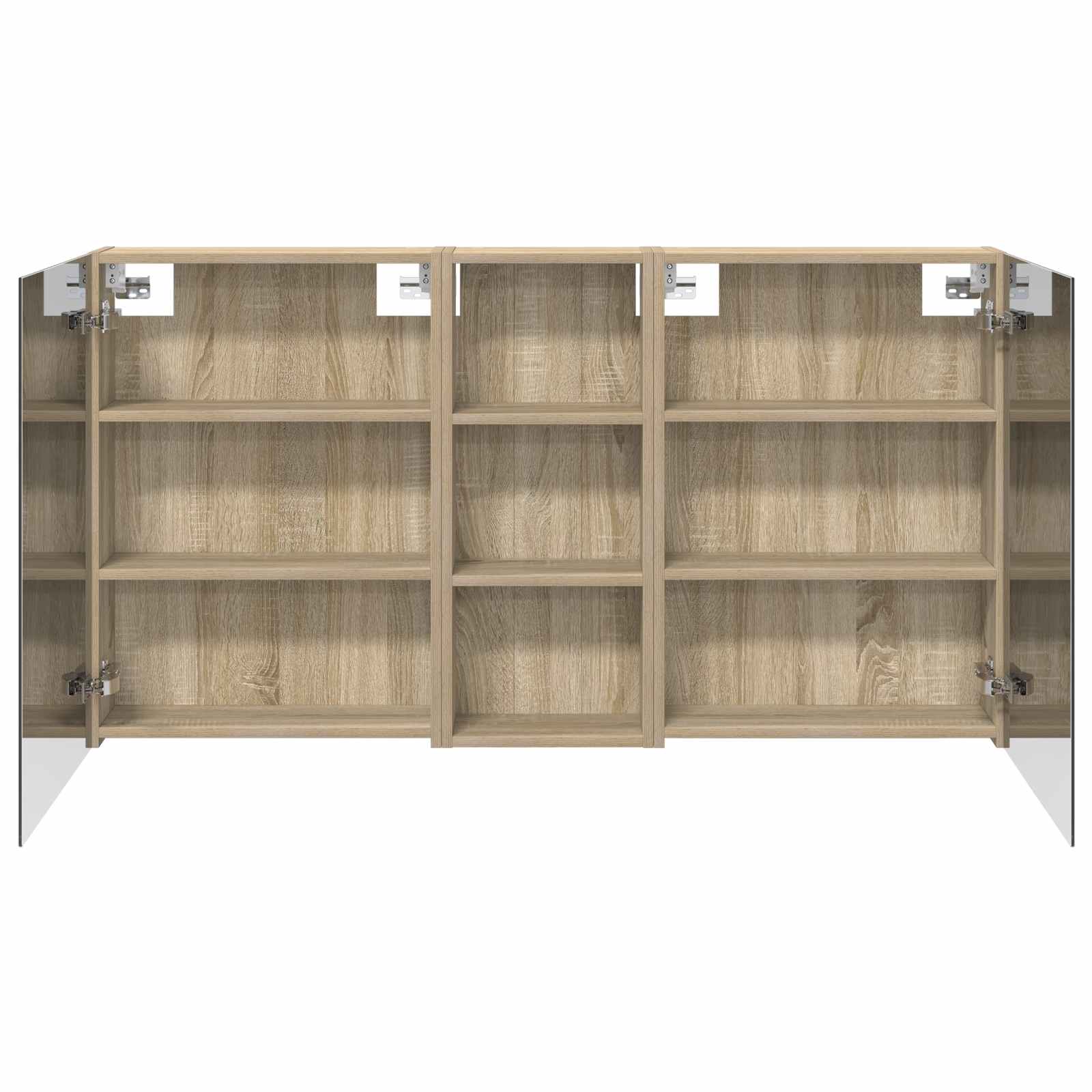 vidaXL Zestaw Szafek Łazienkowych z półką 3 pcs 130 x 14,5 x 70 cm