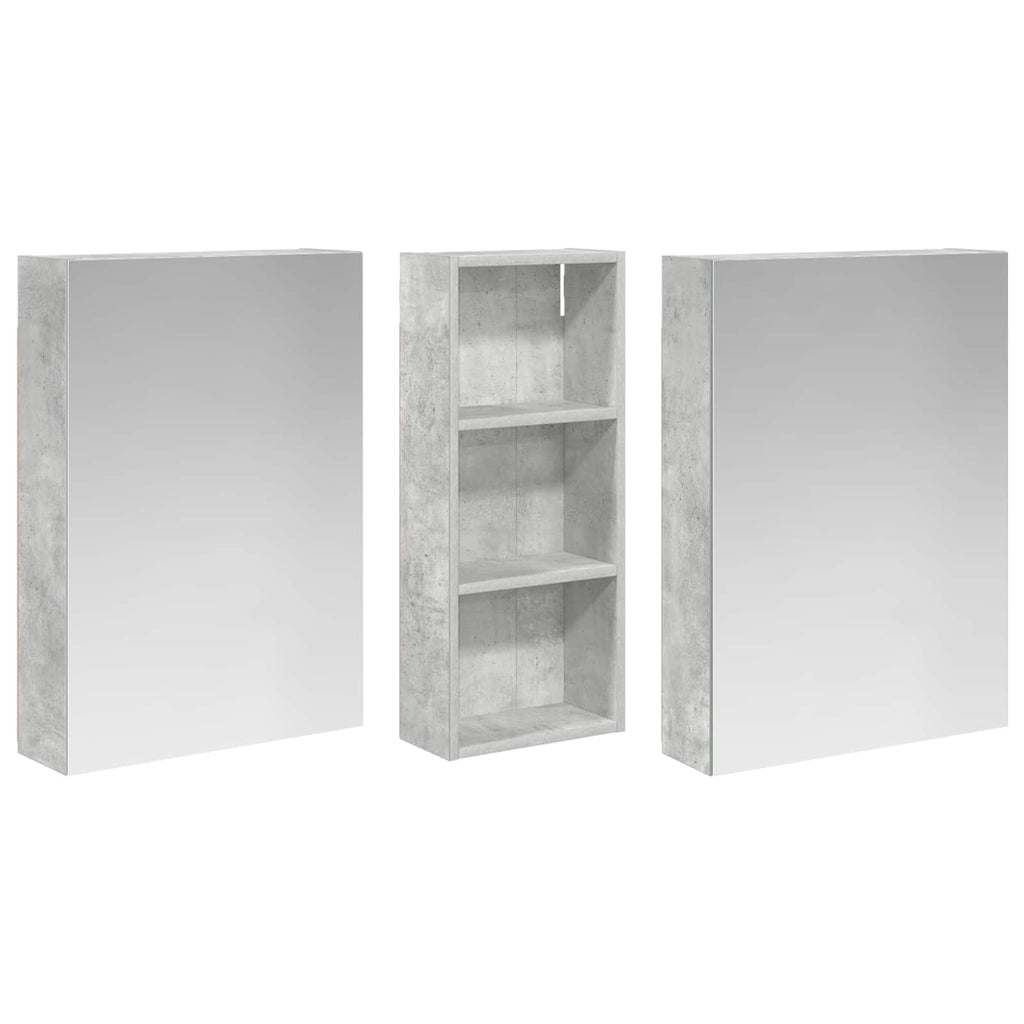 vidaXL Zestaw Szafek Łazienkowych z półką 3 pcs 130 x 14,5 x 70 cm
