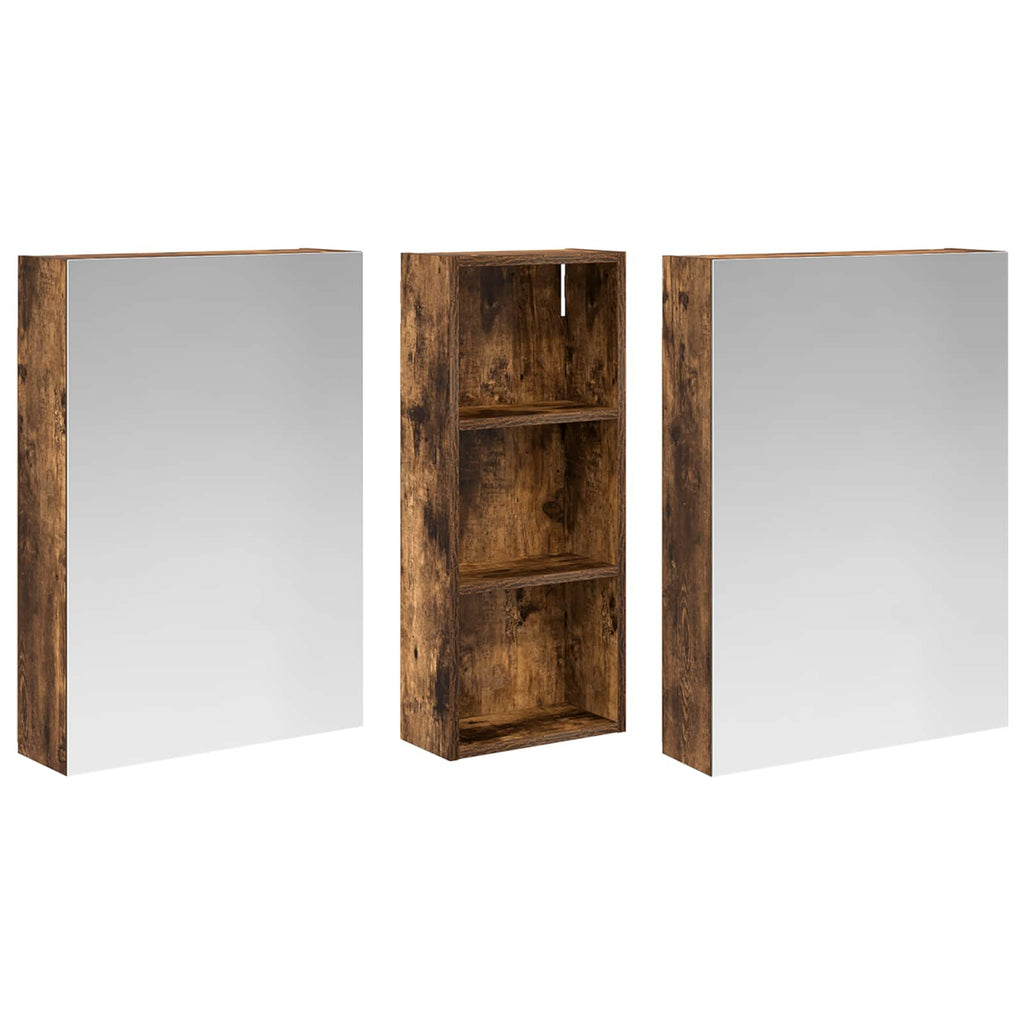 vidaXL Zestaw Szafek Łazienkowych z półką 3 pcs 130 x 14,5 x 70 cm