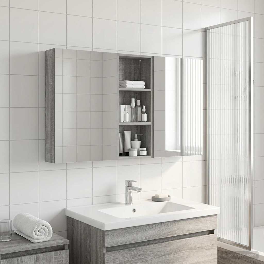 vidaXL Zestaw Szafek Łazienkowych z półką 3 pcs 130 x 14,5 x 70 cm