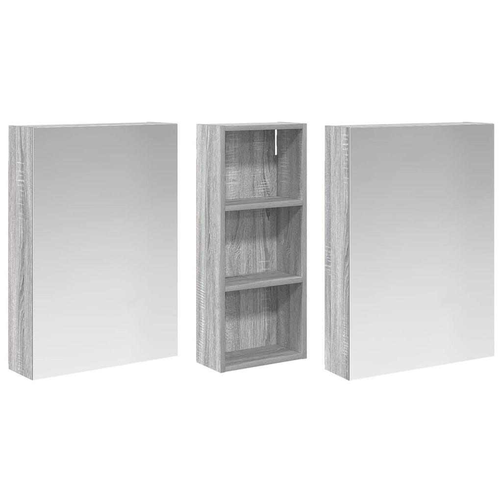 vidaXL Zestaw Szafek Łazienkowych z półką 3 pcs 130 x 14,5 x 70 cm
