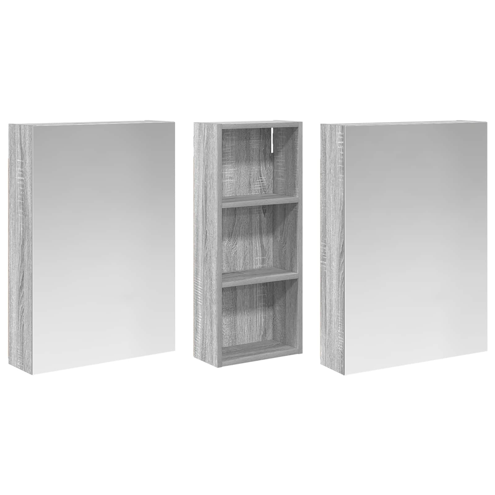 vidaXL Zestaw Szafek Łazienkowych z półką 3 pcs 130 x 14,5 x 70 cm