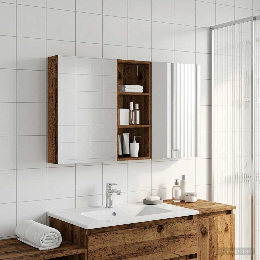 vidaXL Zestaw Szafek Łazienkowych z półką 3 pcs 130 x 14,5 x 70 cm