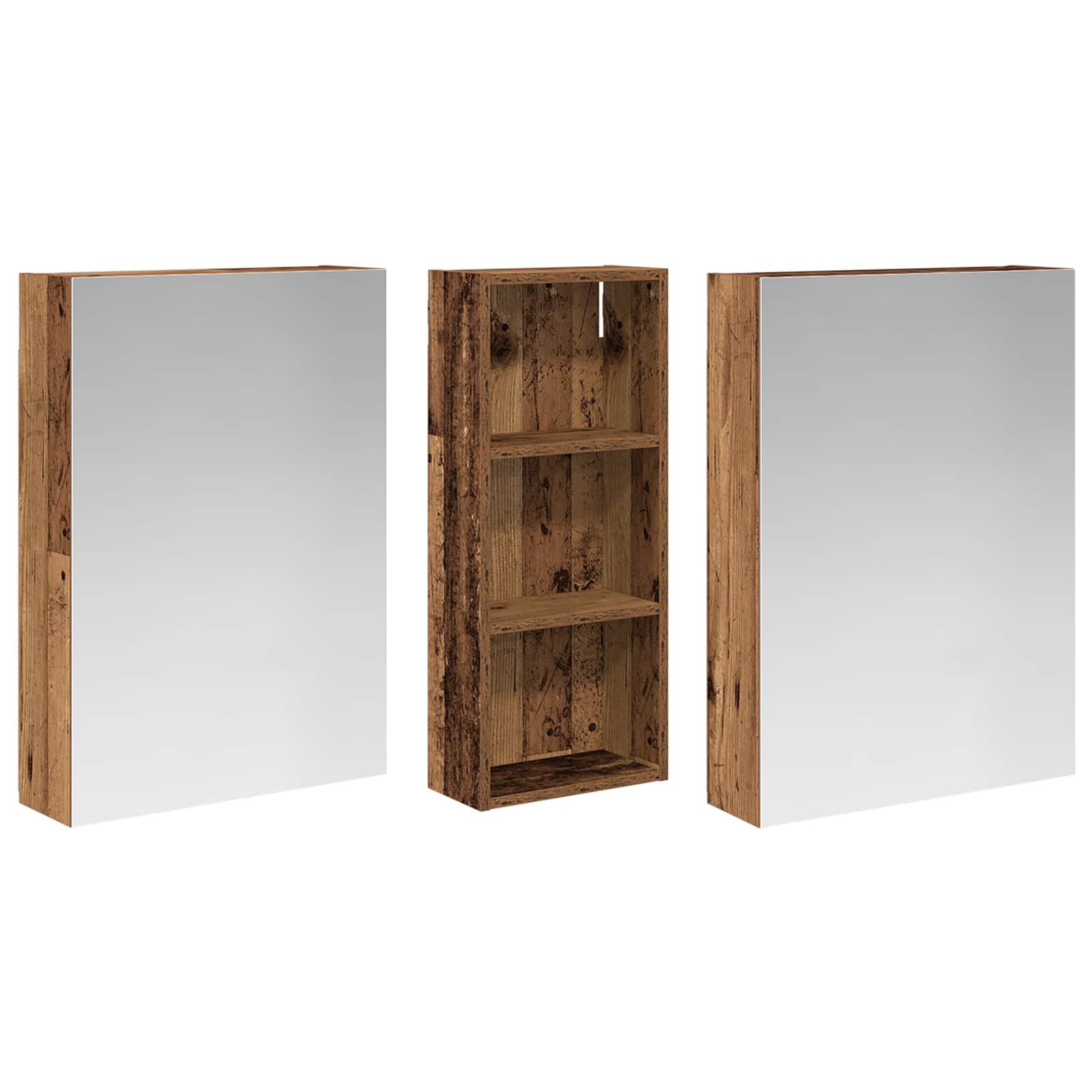 vidaXL Zestaw Szafek Łazienkowych z półką 3 pcs 130 x 14,5 x 70 cm