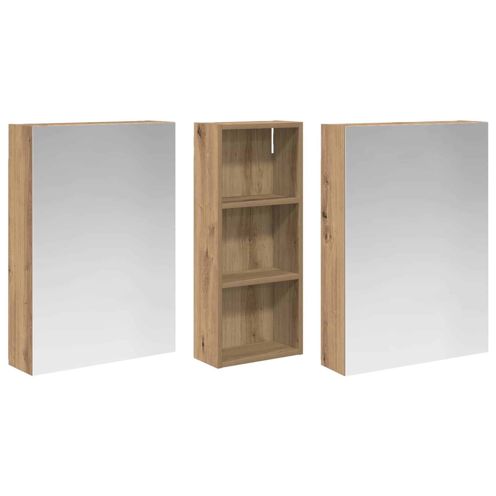 vidaXL Zestaw Szafek Łazienkowych z półką 3 pcs 130 x 14,5 x 70 cm
