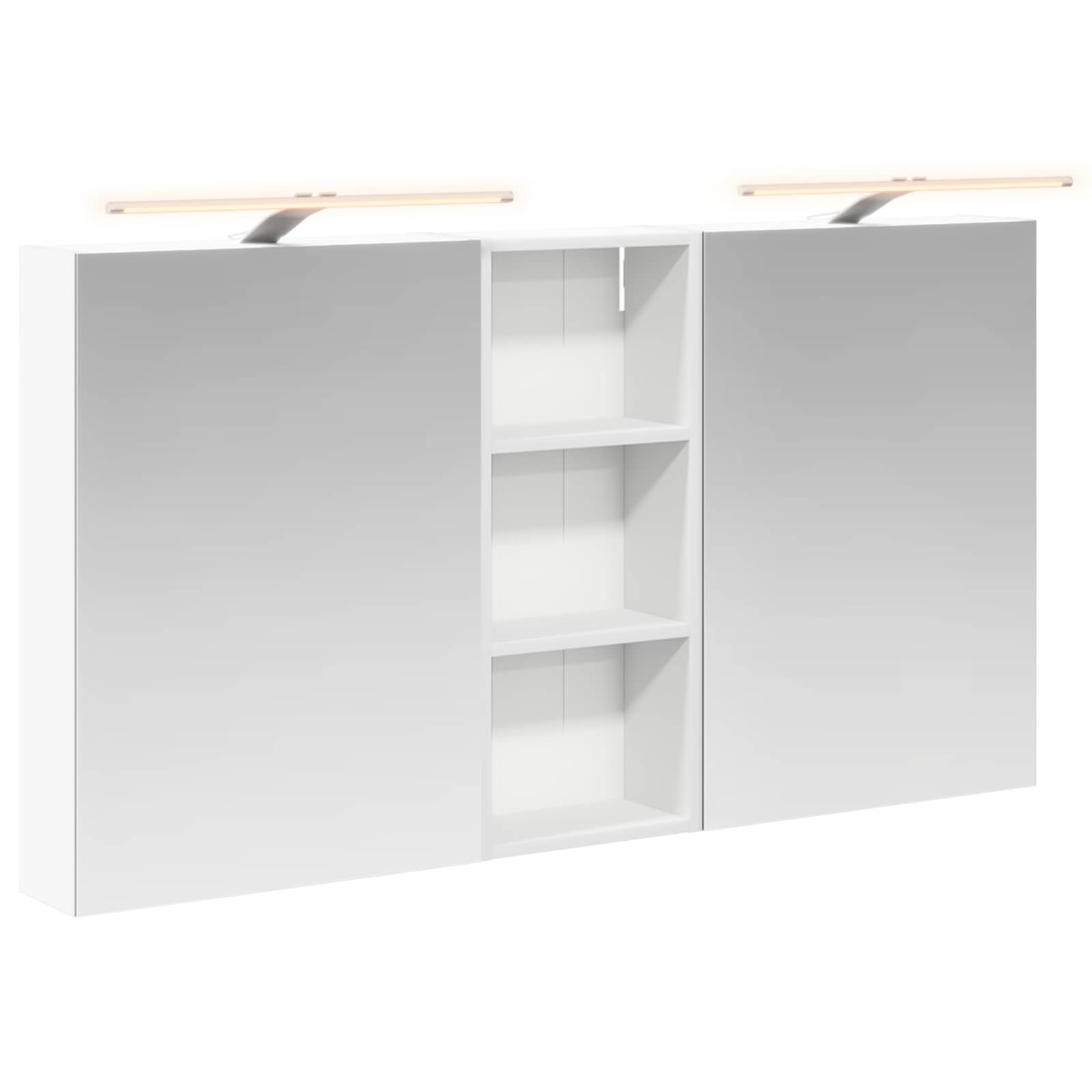vidaXL Zestaw Szafek Łazienkowych z półką 3 pcs 130 x 14,5 x 70 cm