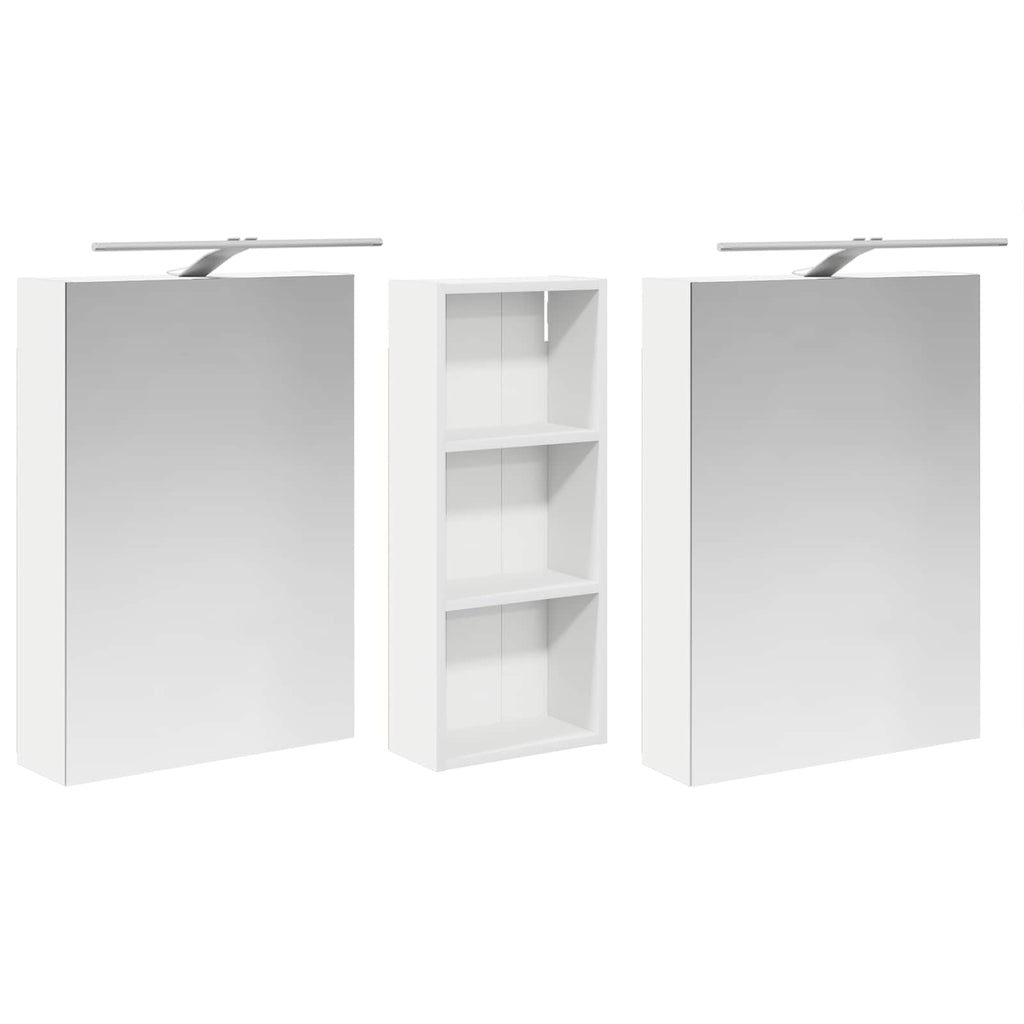 vidaXL Zestaw Szafek Łazienkowych z półką 3 pcs 130 x 14,5 x 70 cm