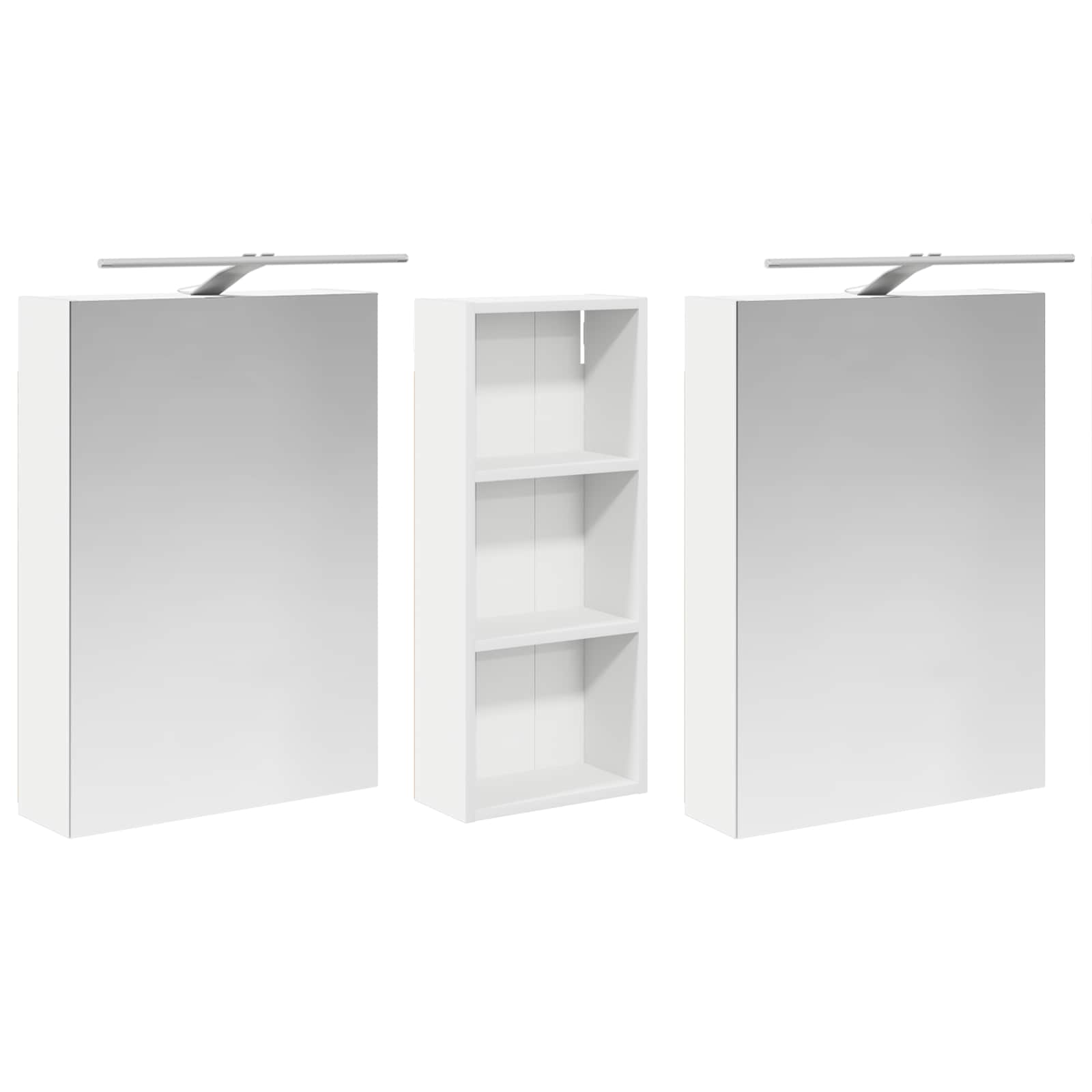 vidaXL Zestaw Szafek Łazienkowych z półką 3 pcs 130 x 14,5 x 70 cm