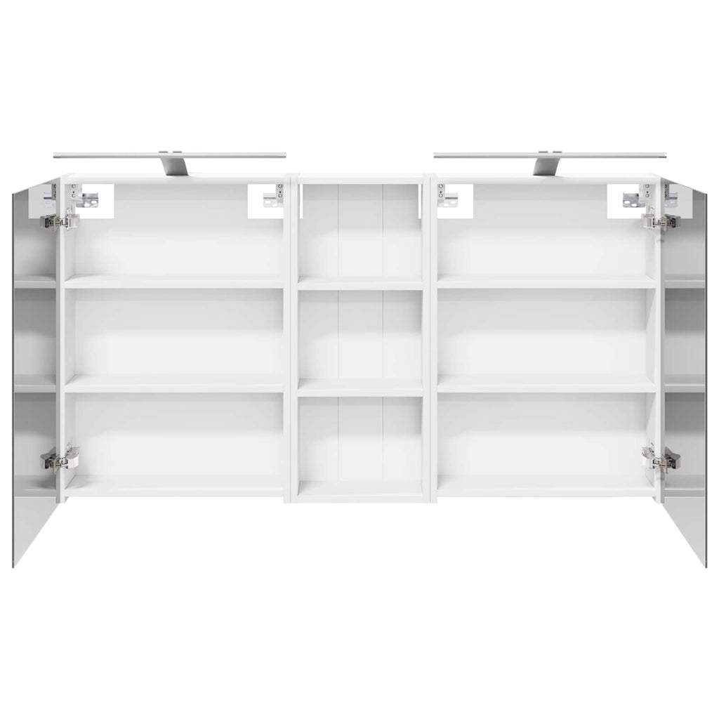vidaXL Zestaw Szafek Łazienkowych z półką 3 pcs 130 x 14,5 x 70 cm