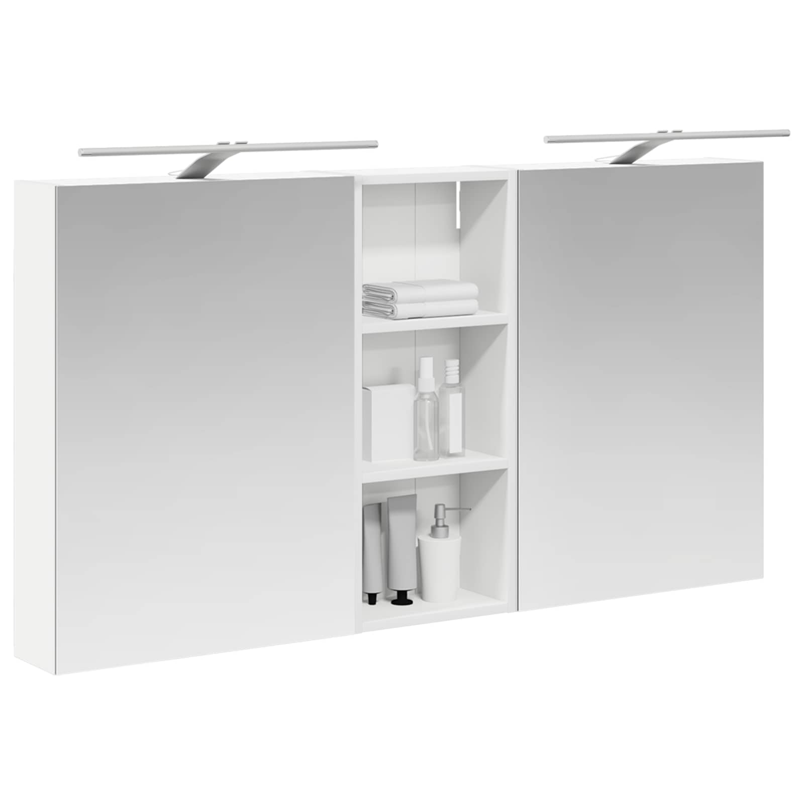 vidaXL Zestaw Szafek Łazienkowych z półką 3 pcs 130 x 14,5 x 70 cm
