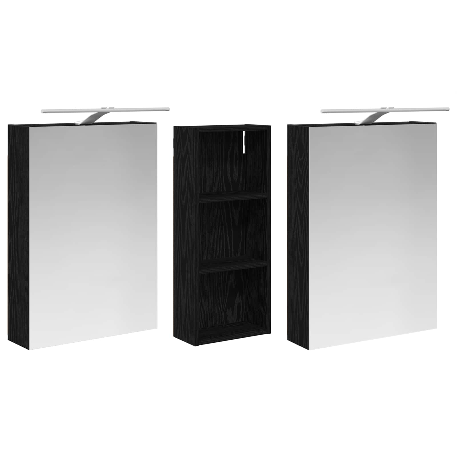 vidaXL Zestaw Szafek Łazienkowych z półką 3 pcs 130 x 14,5 x 70 cm