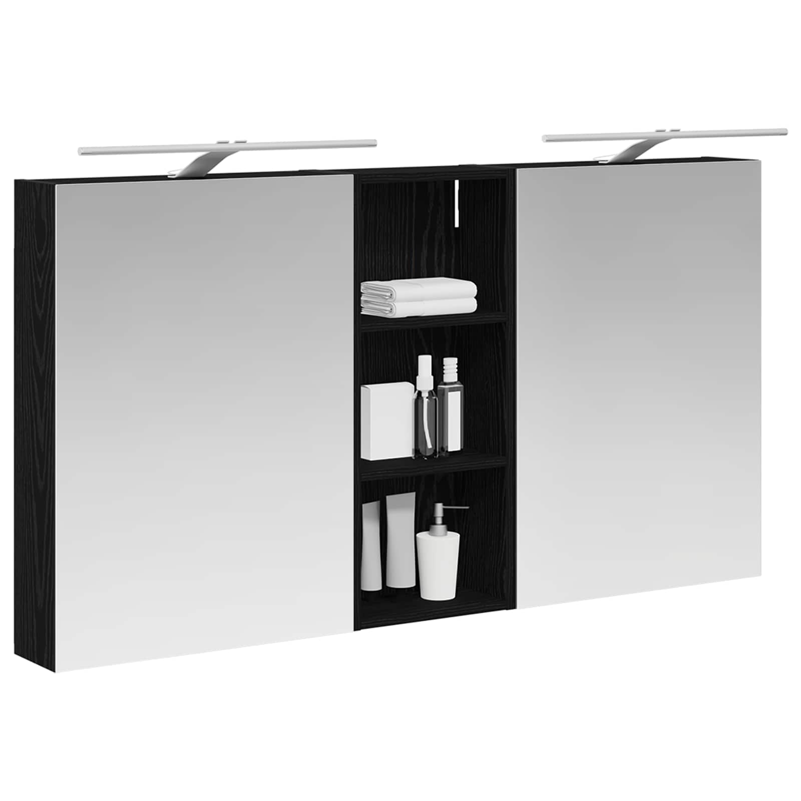 vidaXL Zestaw Szafek Łazienkowych z półką 3 pcs 130 x 14,5 x 70 cm