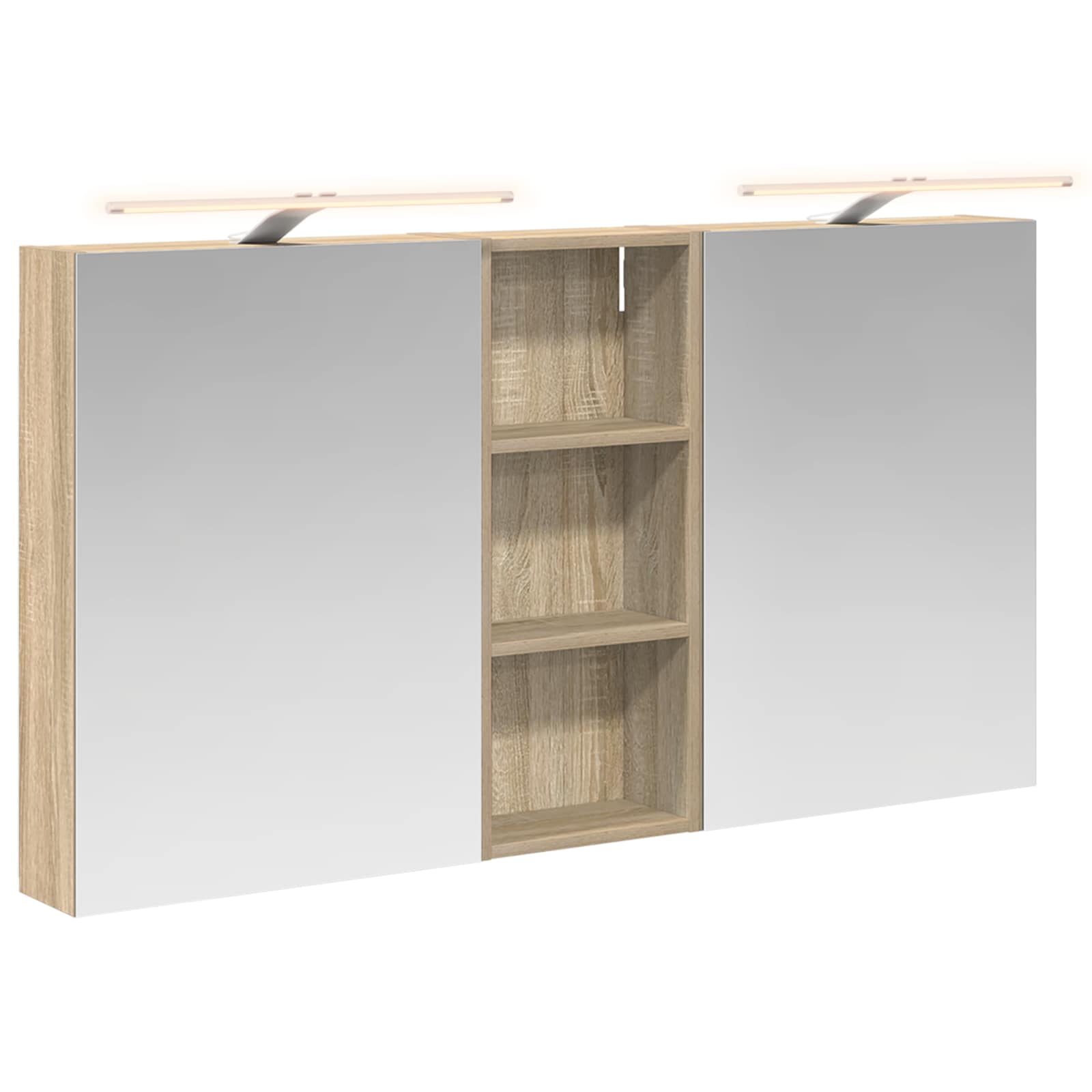 vidaXL Zestaw Szafek Łazienkowych z półką 3 pcs 130 x 14,5 x 70 cm