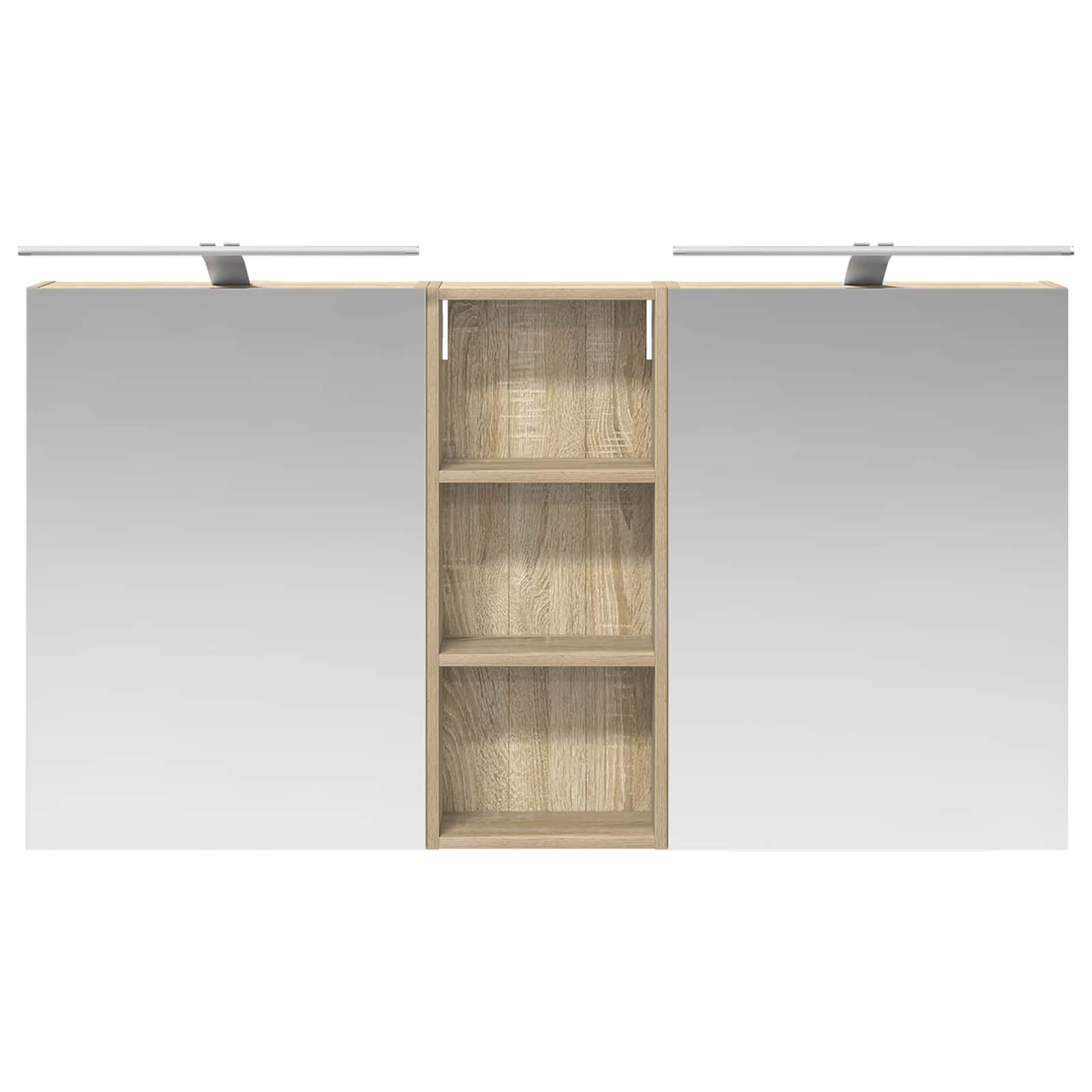 vidaXL Zestaw Szafek Łazienkowych z półką 3 pcs 130 x 14,5 x 70 cm