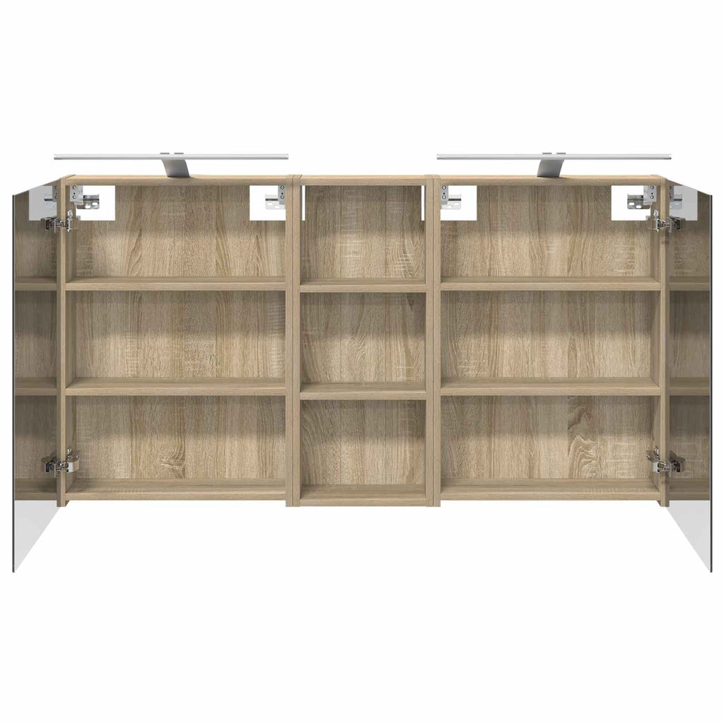 vidaXL Zestaw Szafek Łazienkowych z półką 3 pcs 130 x 14,5 x 70 cm