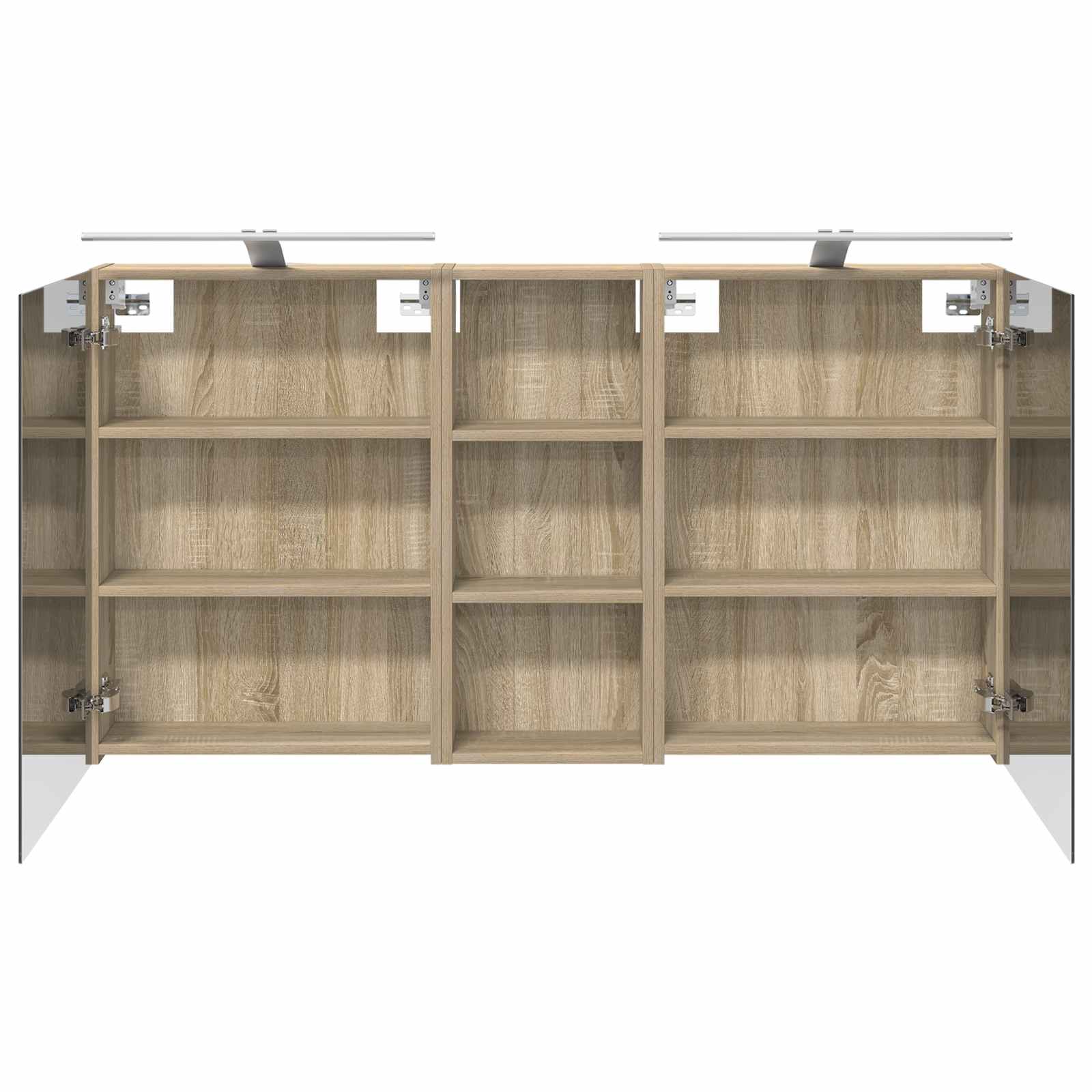 vidaXL Zestaw Szafek Łazienkowych z półką 3 pcs 130 x 14,5 x 70 cm