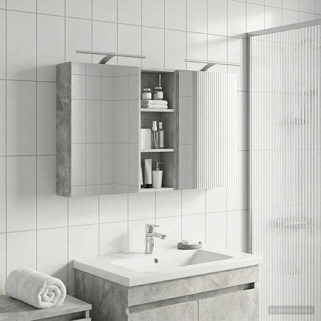 vidaXL Zestaw Szafek Łazienkowych z półką 3 pcs 130 x 14,5 x 70 cm