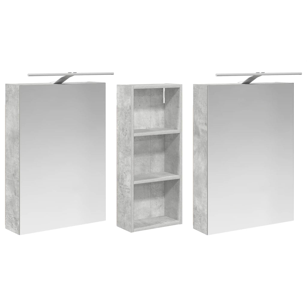 vidaXL Zestaw Szafek Łazienkowych z półką 3 pcs 130 x 14,5 x 70 cm