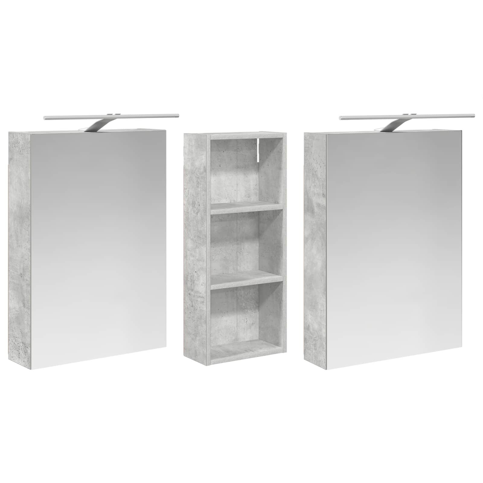 vidaXL Zestaw Szafek Łazienkowych z półką 3 pcs 130 x 14,5 x 70 cm