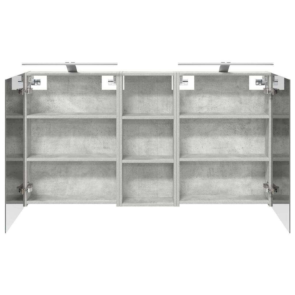 vidaXL Zestaw Szafek Łazienkowych z półką 3 pcs 130 x 14,5 x 70 cm