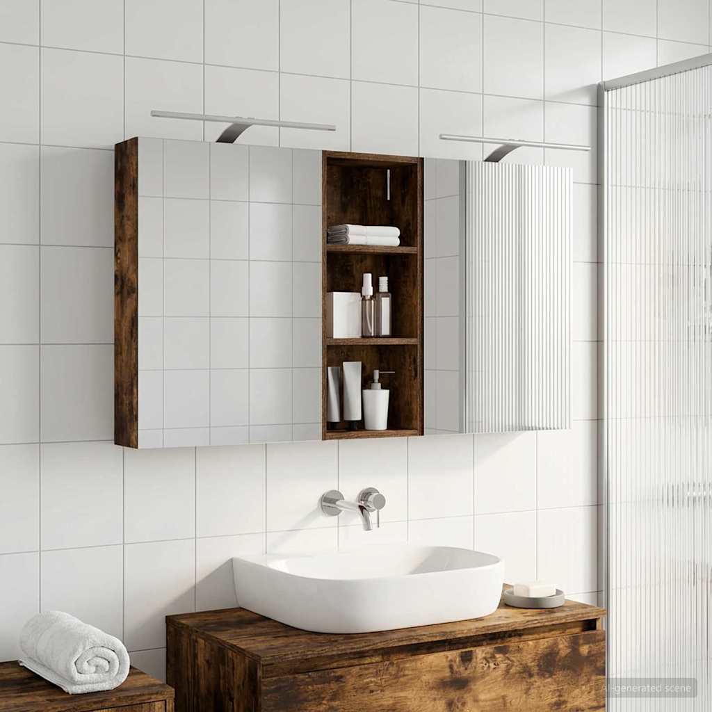 vidaXL Zestaw Szafek Łazienkowych z półką 3 pcs 130 x 14,5 x 70 cm