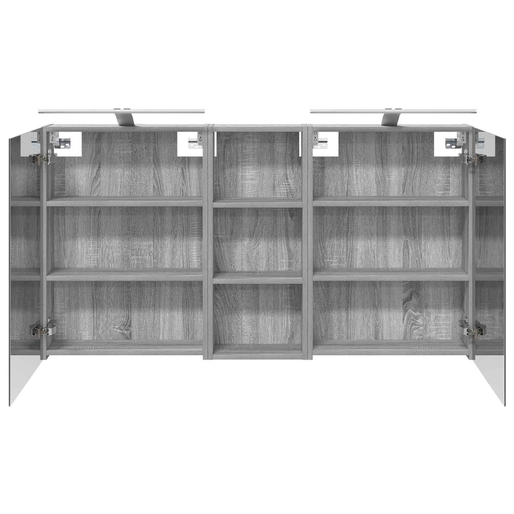 vidaXL Zestaw Szafek Łazienkowych z półką 3 pcs 130 x 14,5 x 70 cm