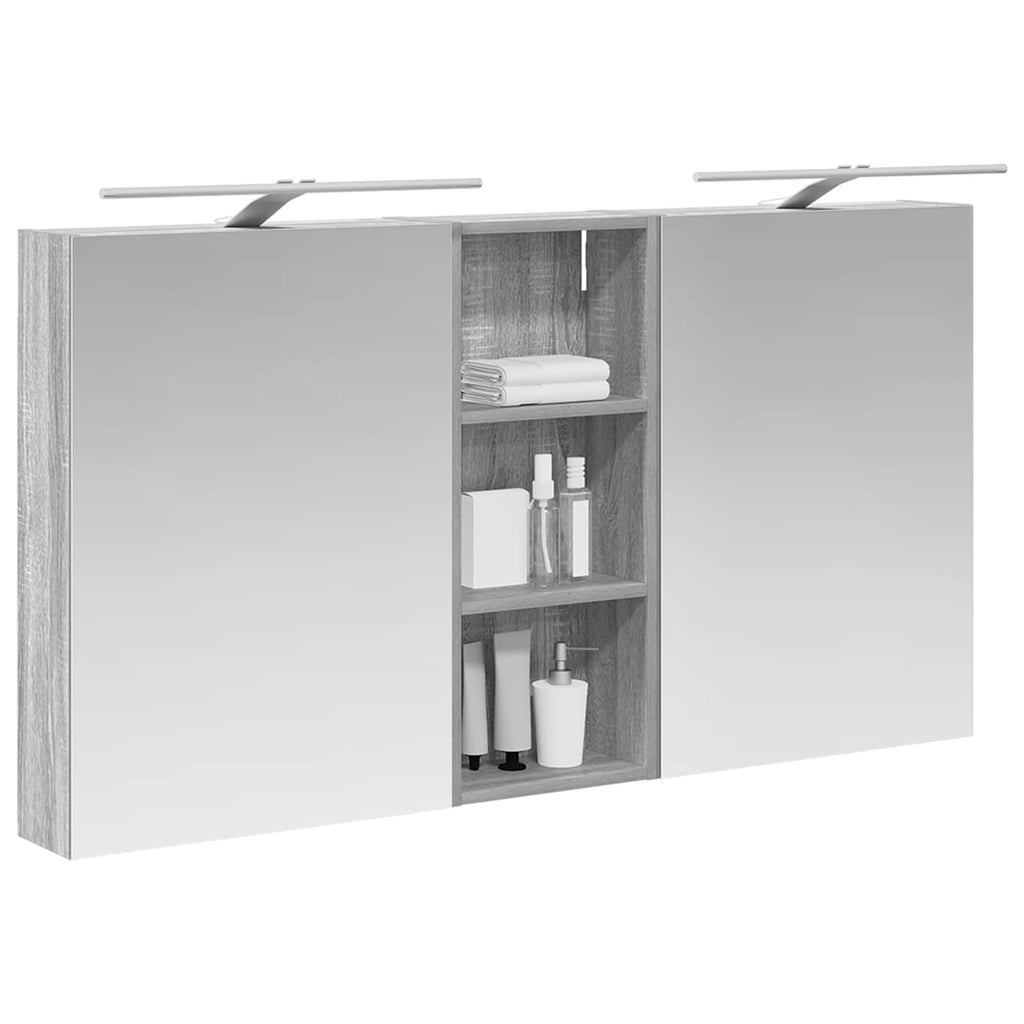 vidaXL Zestaw Szafek Łazienkowych z półką 3 pcs 130 x 14,5 x 70 cm