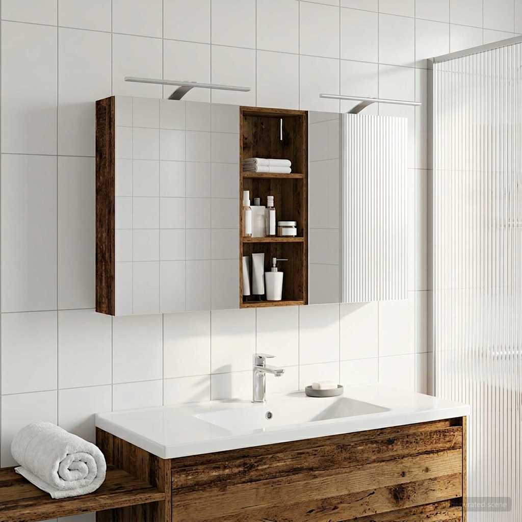 vidaXL Zestaw Szafek Łazienkowych z półką 3 pcs 130 x 14,5 x 70 cm