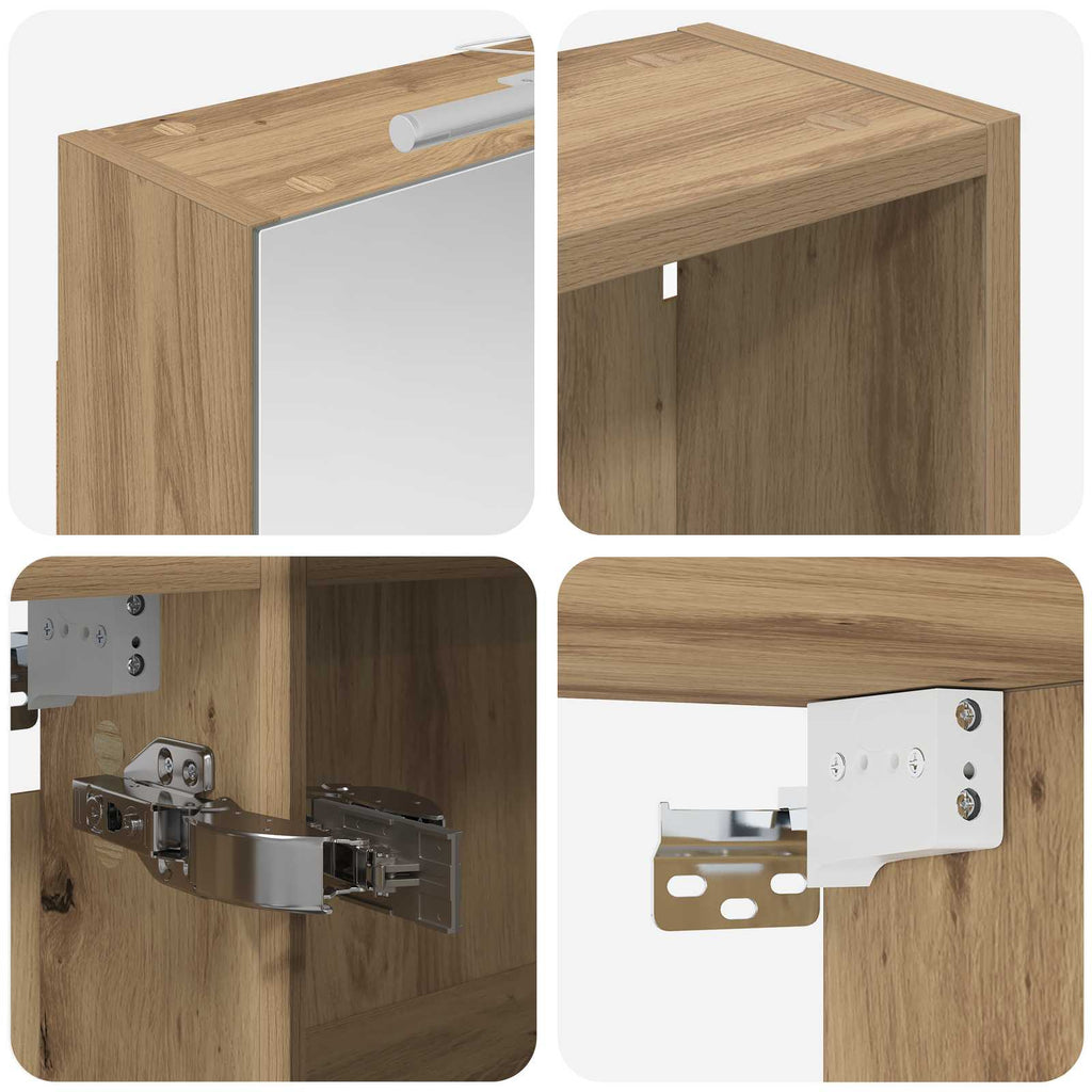vidaXL Zestaw Szafek Łazienkowych z półką 3 pcs 130 x 14,5 x 70 cm