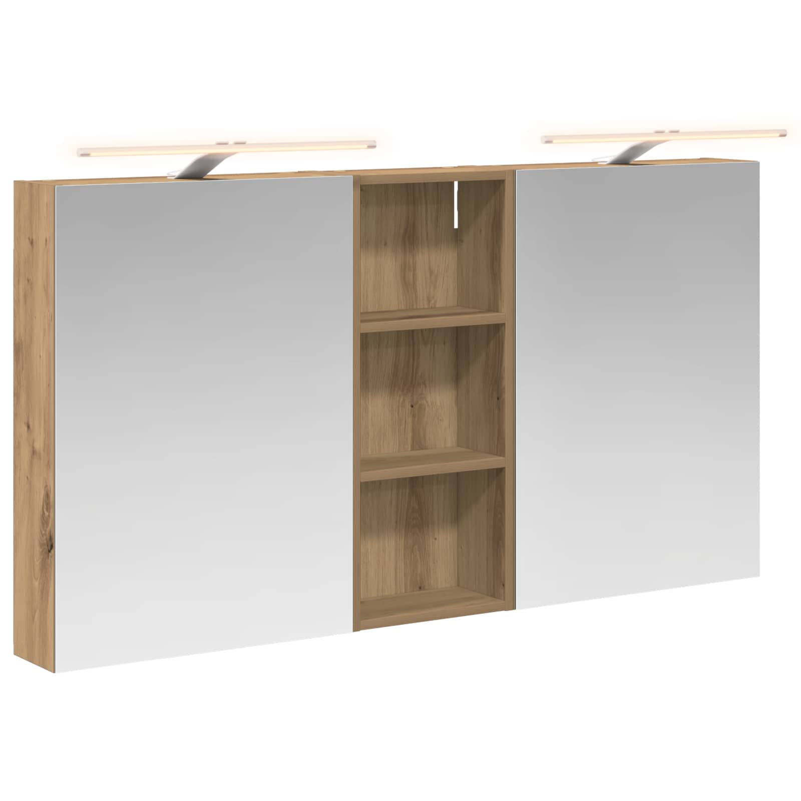 vidaXL Zestaw Szafek Łazienkowych z półką 3 pcs 130 x 14,5 x 70 cm