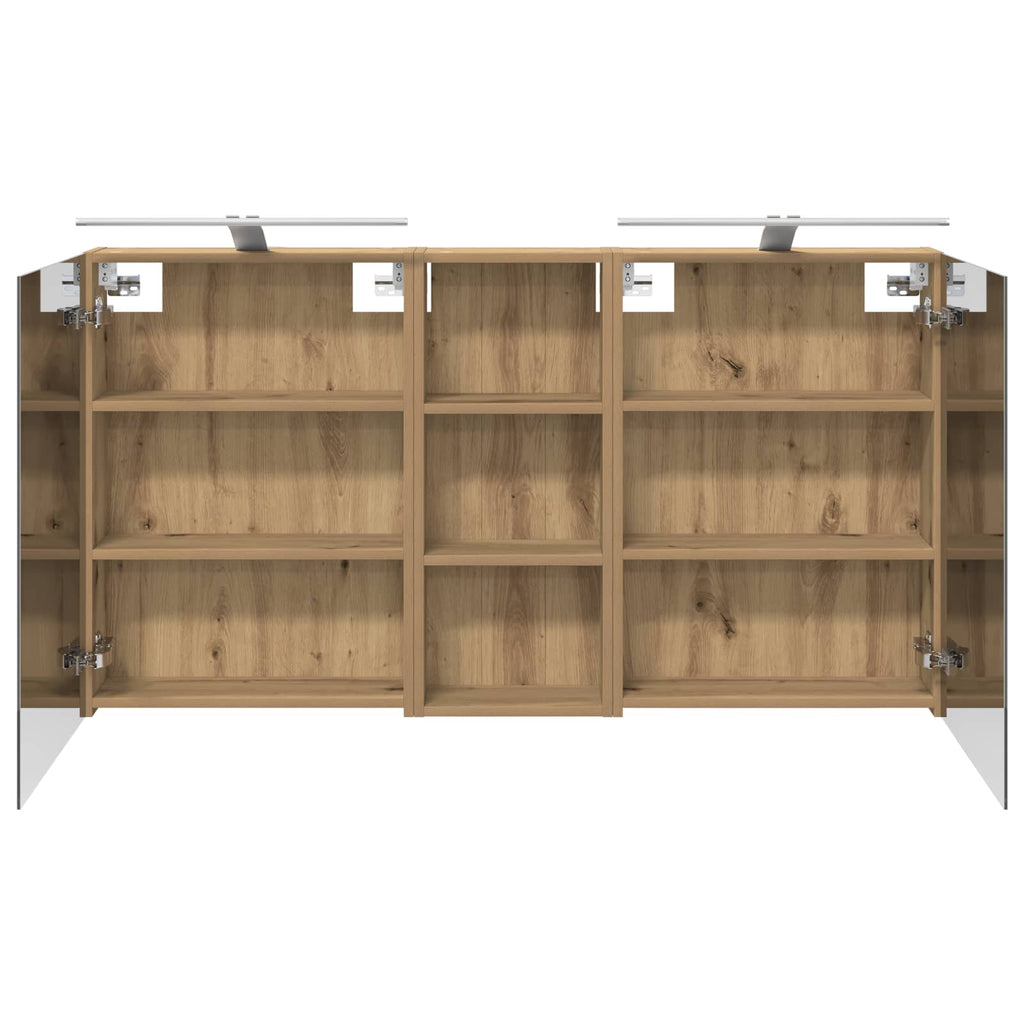 vidaXL Zestaw Szafek Łazienkowych z półką 3 pcs 130 x 14,5 x 70 cm