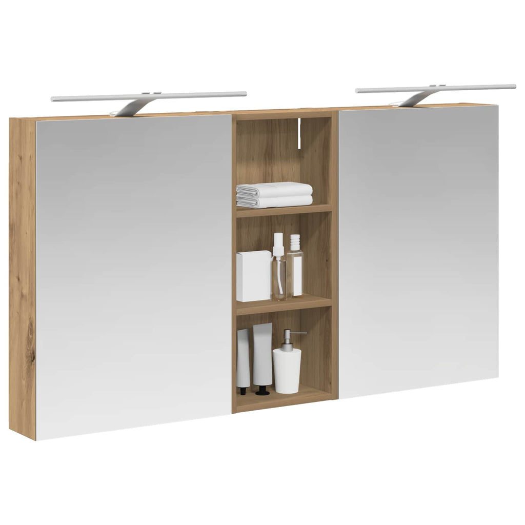 vidaXL Zestaw Szafek Łazienkowych z półką 3 pcs 130 x 14,5 x 70 cm