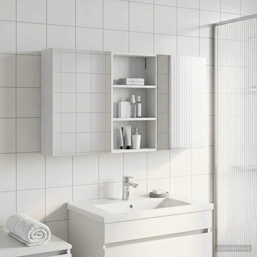 vidaXL Zestaw Szafek Łazienkowych z półką 3 pcs 140 x 14,5 x 70 cm
