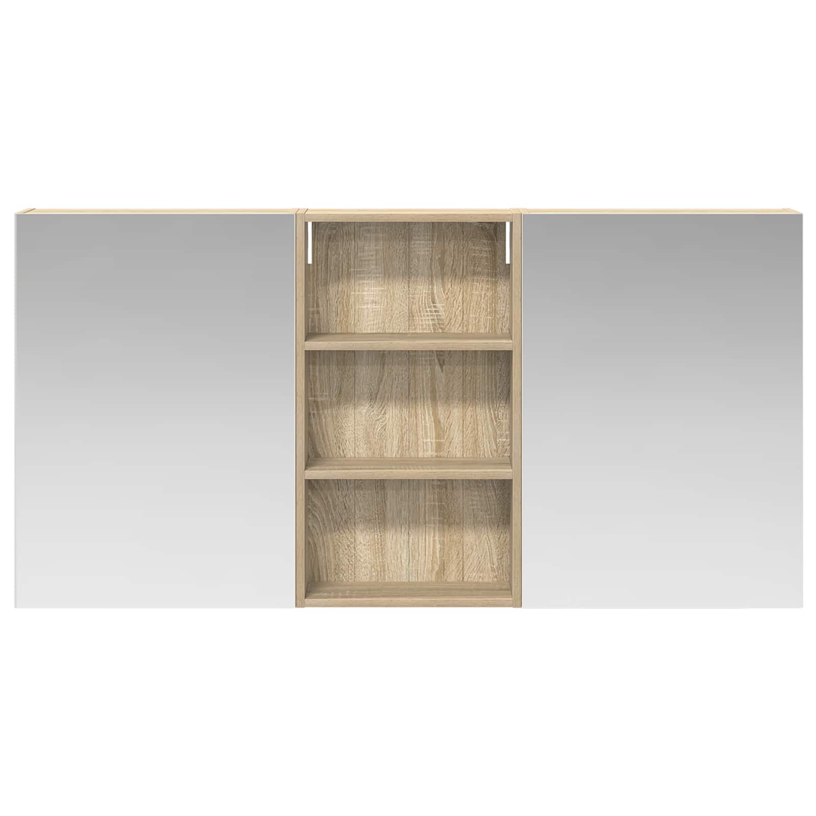 vidaXL Zestaw Szafek Łazienkowych z półką 3 pcs 140 x 14,5 x 70 cm