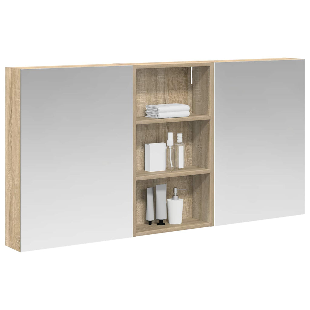 vidaXL Zestaw Szafek Łazienkowych z półką 3 pcs 140 x 14,5 x 70 cm