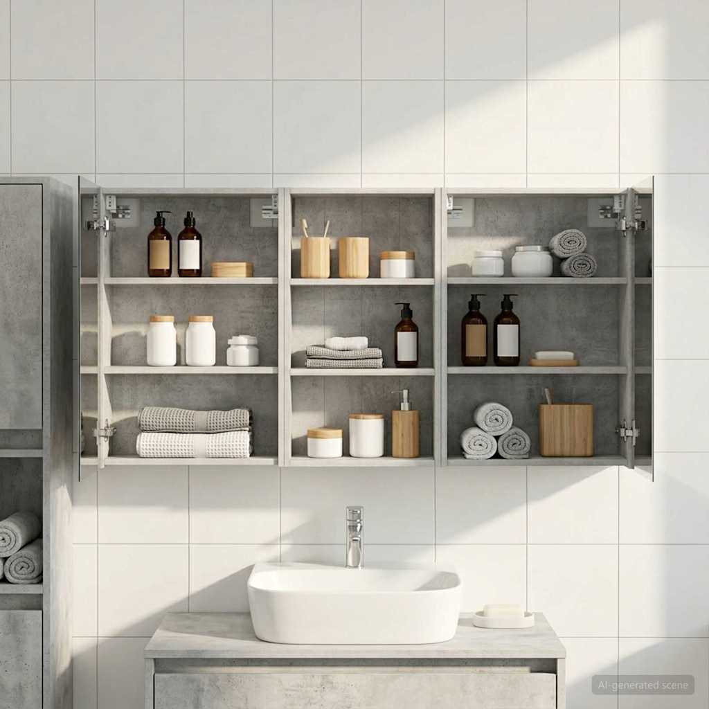 vidaXL Zestaw Szafek Łazienkowych z półką 3 pcs 140 x 14,5 x 70 cm