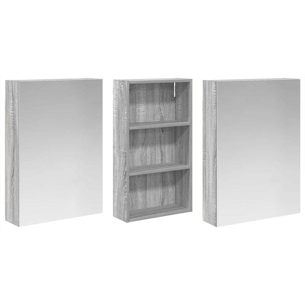 vidaXL Zestaw Szafek Łazienkowych z półką 3 pcs 140 x 14,5 x 70 cm