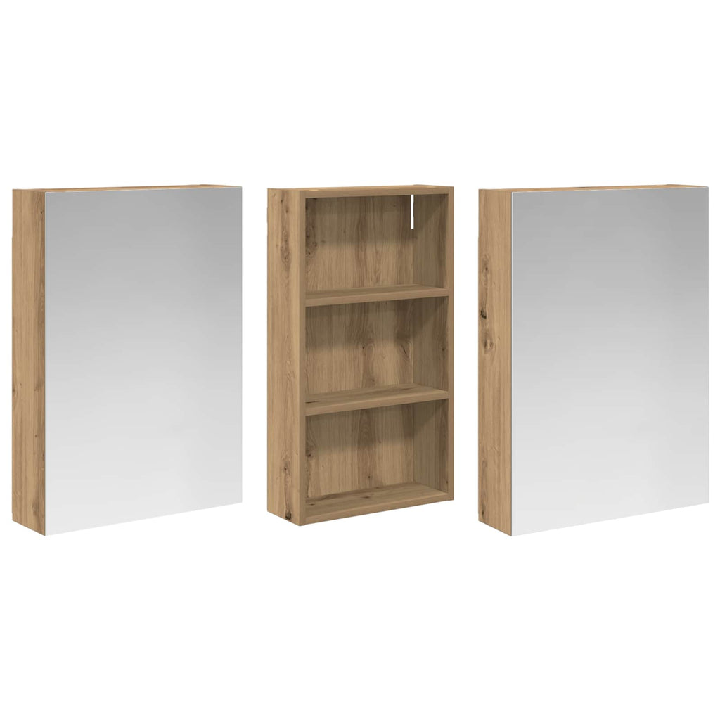 vidaXL Zestaw Szafek Łazienkowych z półką 3 pcs 140 x 14,5 x 70 cm