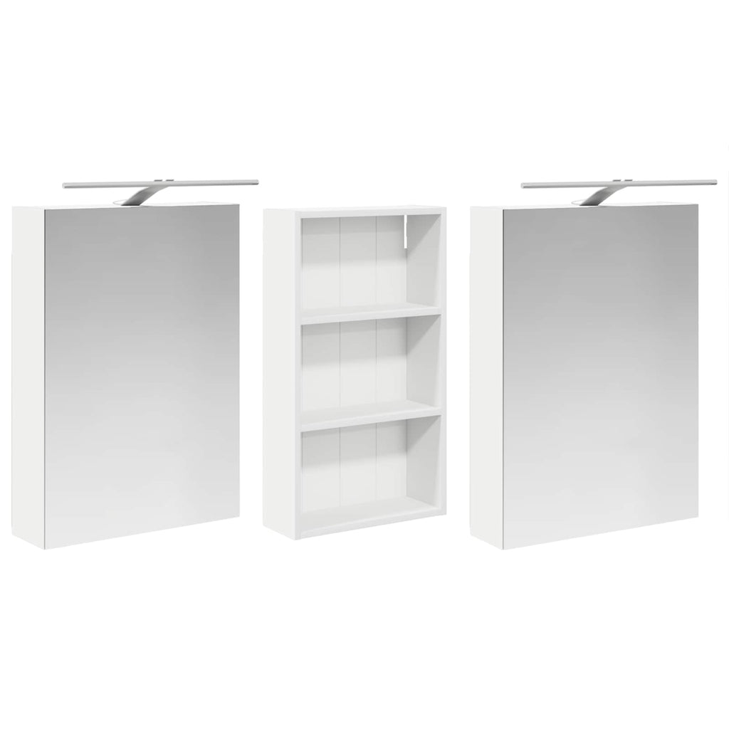 vidaXL Zestaw Szafek Łazienkowych z półką 3 pcs 140 x 14,5 x 70 cm