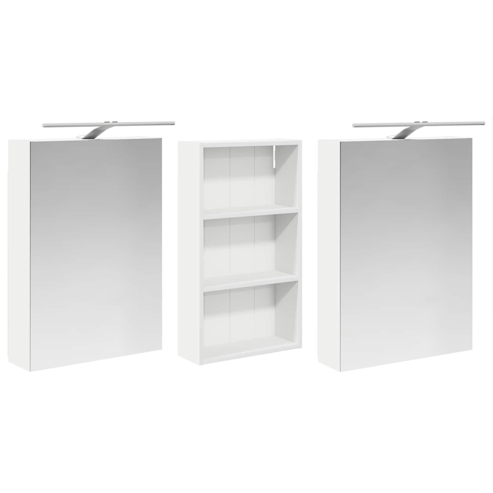vidaXL Zestaw Szafek Łazienkowych z półką 3 pcs 140 x 14,5 x 70 cm