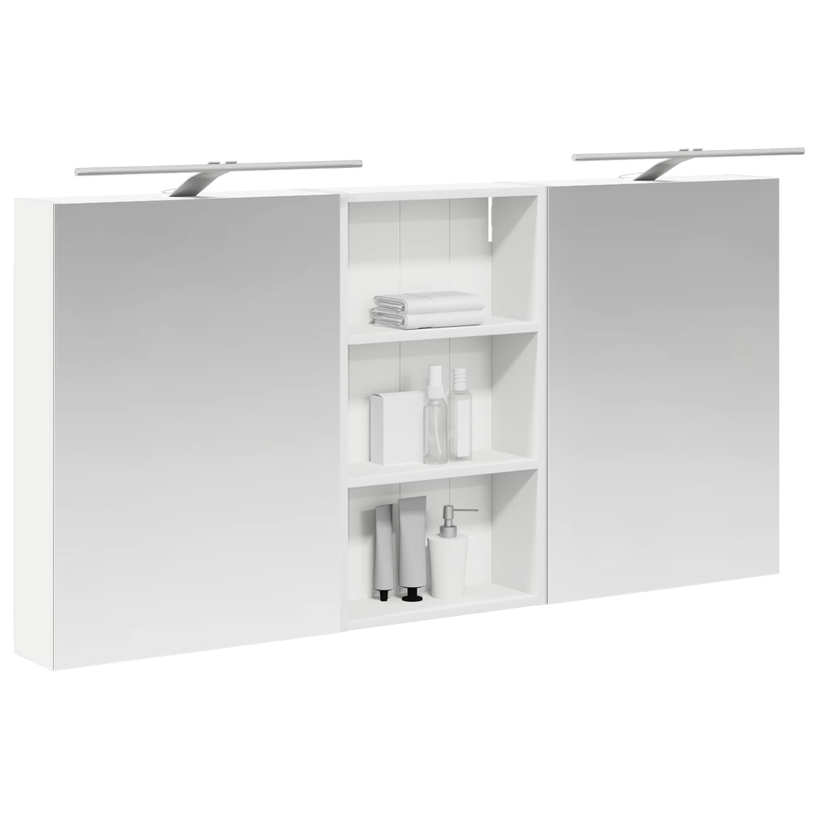 vidaXL Zestaw Szafek Łazienkowych z półką 3 pcs 140 x 14,5 x 70 cm