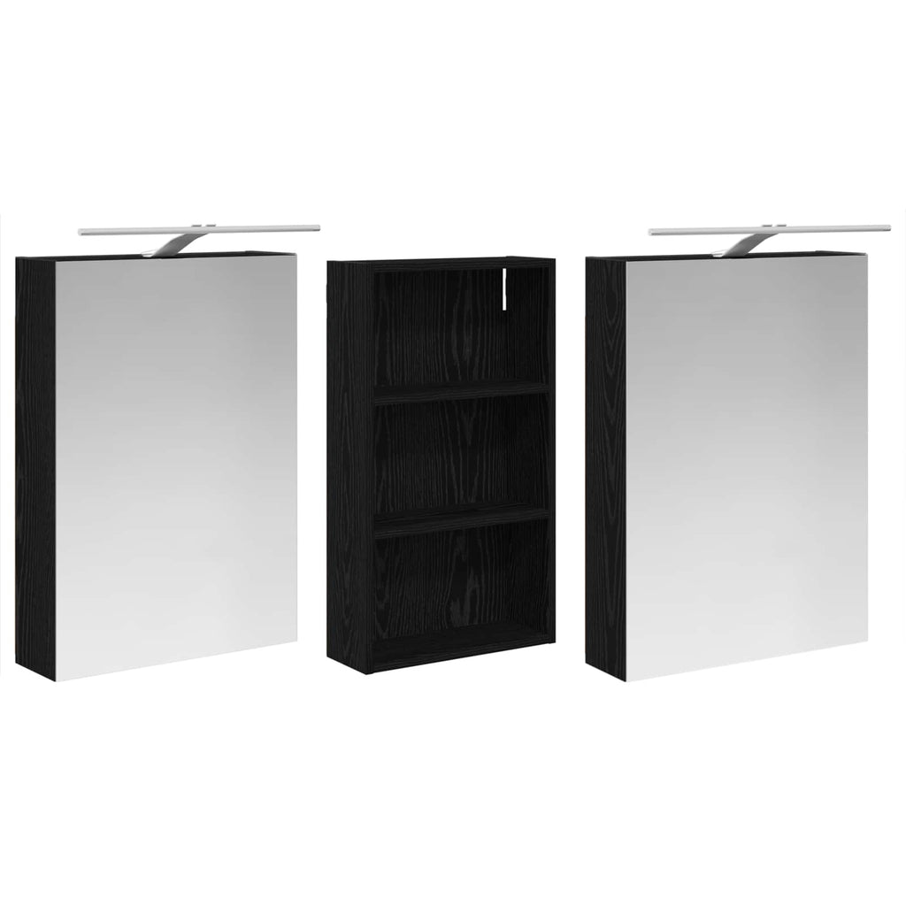 vidaXL Zestaw Szafek Łazienkowych z półką 3 pcs 140 x 14,5 x 70 cm