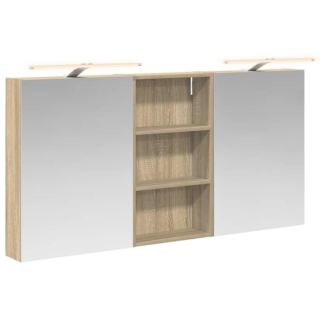vidaXL Zestaw Szafek Łazienkowych z półką 3 pcs 140 x 14,5 x 70 cm