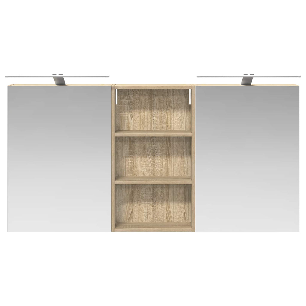 vidaXL Zestaw Szafek Łazienkowych z półką 3 pcs 140 x 14,5 x 70 cm