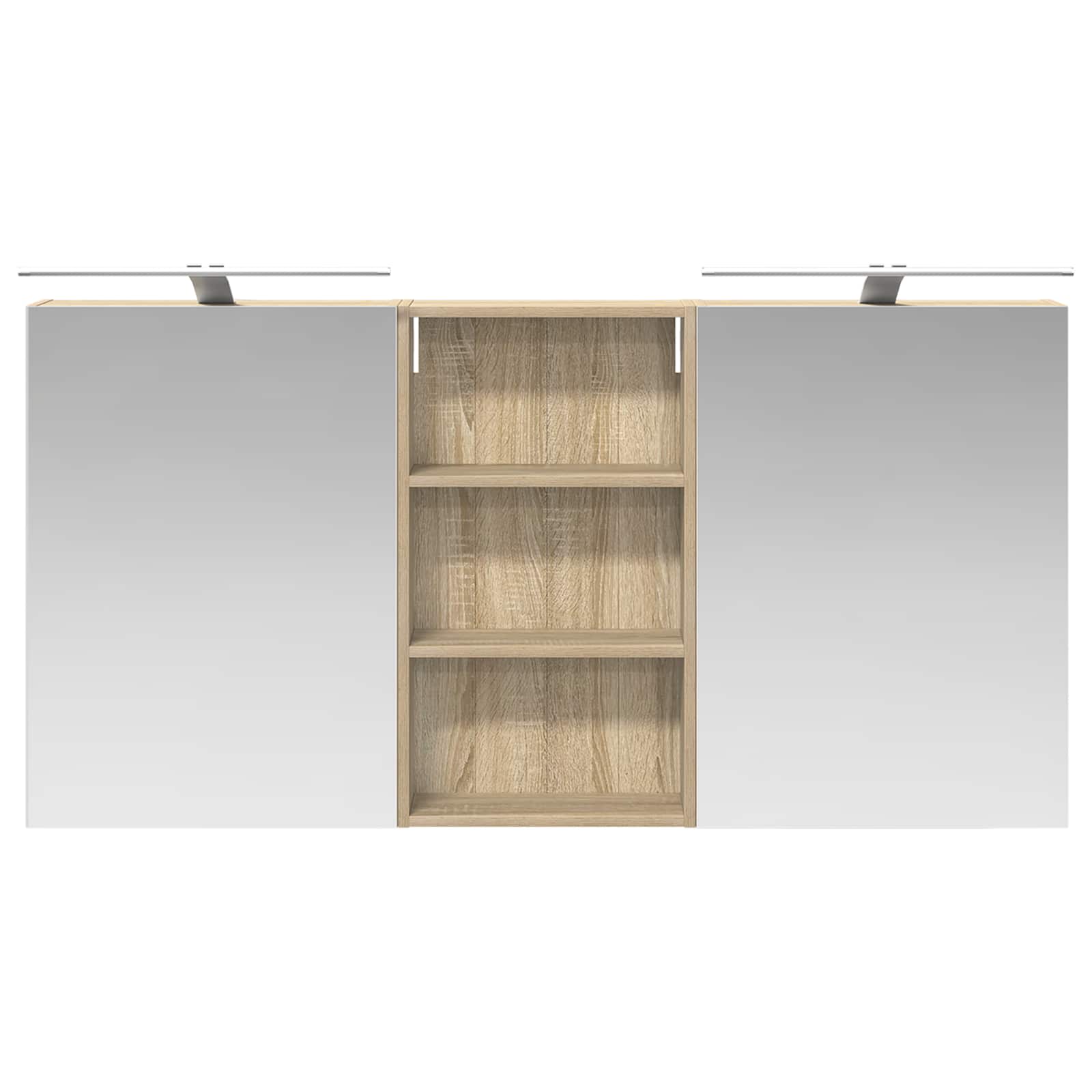 vidaXL Zestaw Szafek Łazienkowych z półką 3 pcs 140 x 14,5 x 70 cm